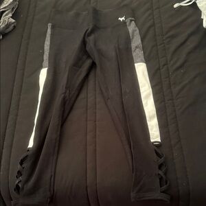 PINK Victoria's Secret Black and Gray Kids Leggings